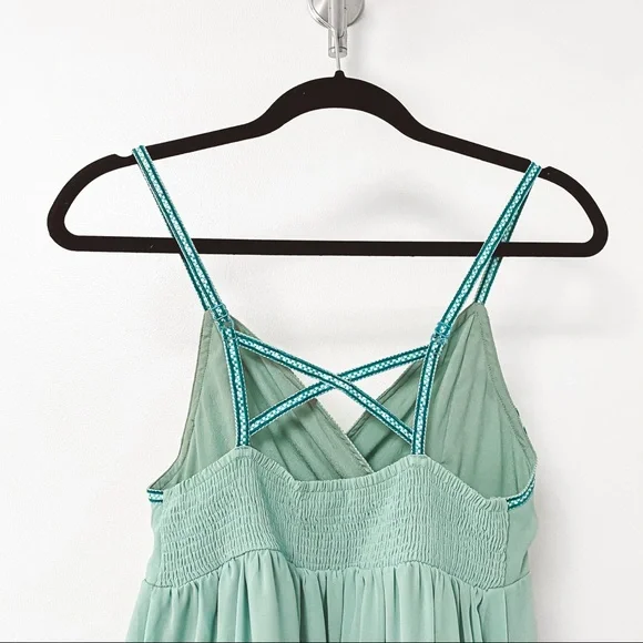 *NWT* Esley Spring Dance Easter Brunch High Low Open Back Cocktail Dress Green - Picture 5 of 8